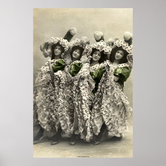 PÓSTER MEJORES CARTELLES - HUMOR - BAILARINAS DE CANCAN - (Frente)