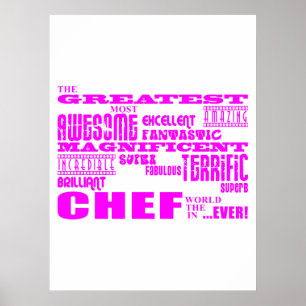 Póster Mejores Chicas Chefs Cumpleaños : Gran Chef Rosa