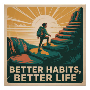 Póster Mejores Hábitos, Mejor Vida