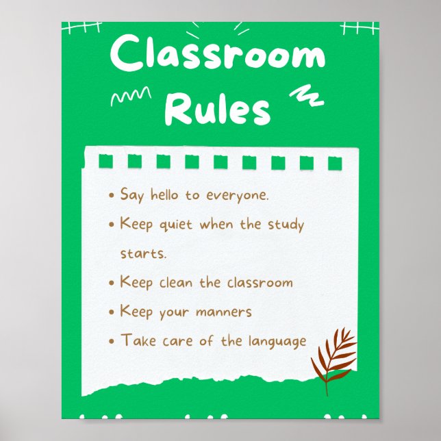 Póster MEKIMI - Reglas estéticas impresas para aulas (Frente)
