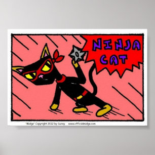 Póster Mel NINJA CAT Print
