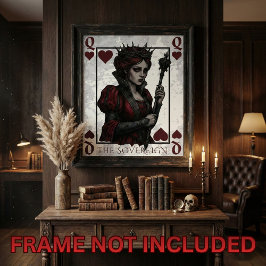 Póster Melancholy Queen of Hearts Gothic Dark Fantasy