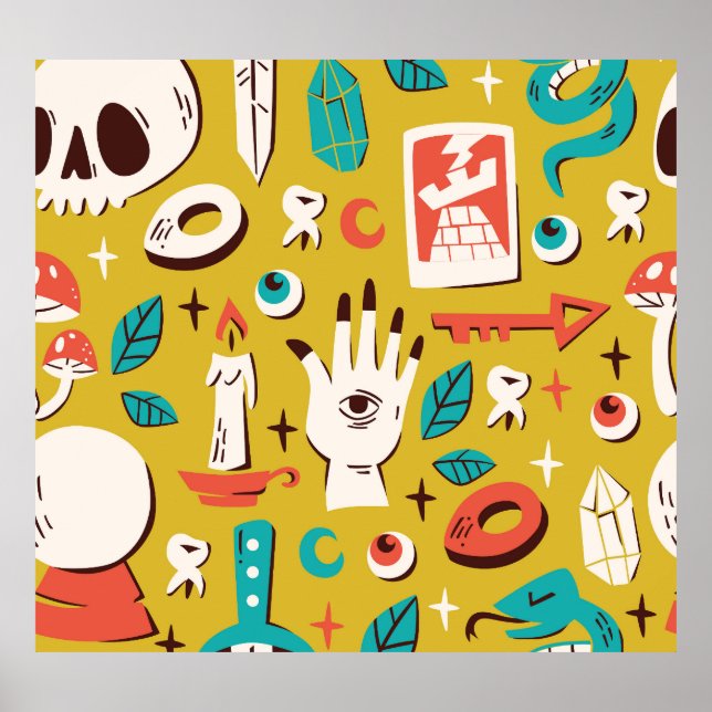 Póster Melange místico: elementos ocultos e inestables (Frente)