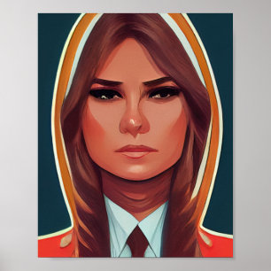 Póster Melania Trump Comics Style