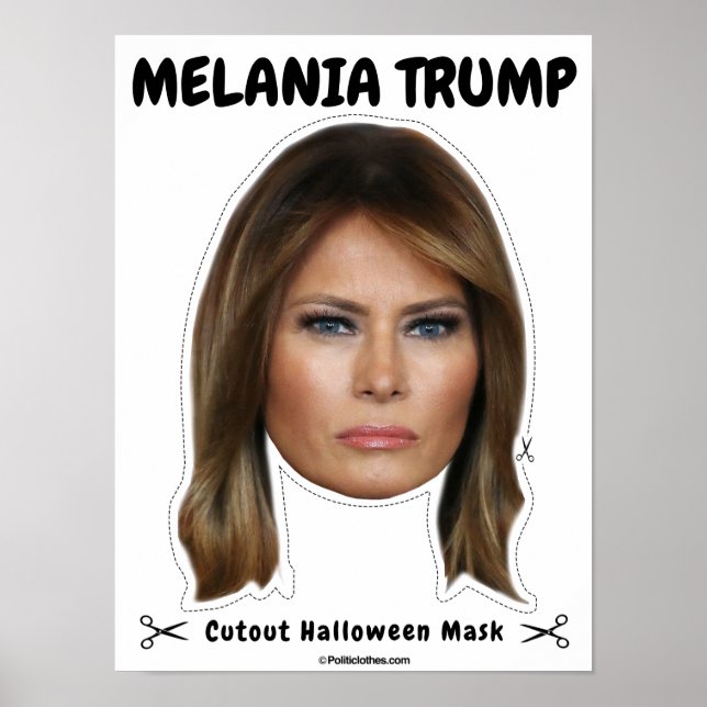 Póster Melania Trump Máscara de Halloween (Frente)