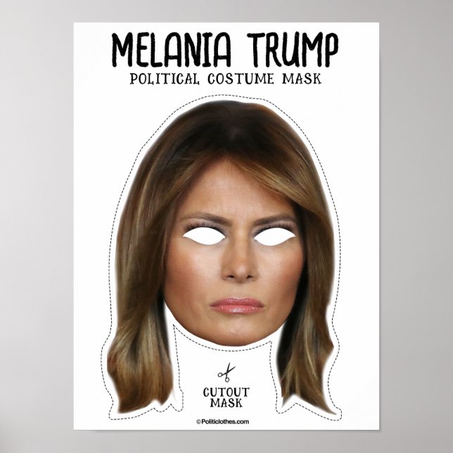 Póster Melania Trump Máscara de vestuario (Frente)