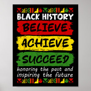 Póster Melanin Africa Black History Month Believe Achiev