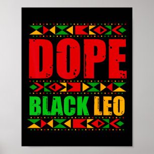 Póster Melanin África: León negro sobre la droga Mes de l