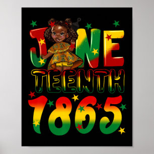 Póster Melanin Africano-Estadounidense Chicas Negros Niño