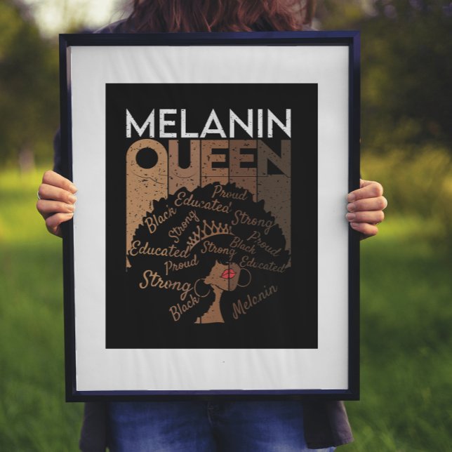 Póster Melanin Afro Queen Word Art (Subido por el creador)