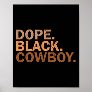 Póster Melanin Black Cowboy Melanin Black African Rodeo C