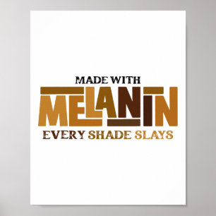 Póster Melanin Cada Tono Mata Pelo Natural Afro Negro