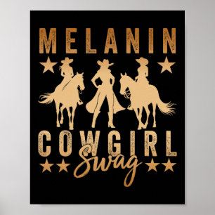 Póster Melanin Cowgirls African Melanin Cowgirl Swag Blac