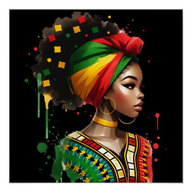 Póster Melanin Hombres Mujeres Mujeres Niños (Anverso)