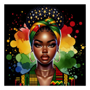 Póster Melanin Hombres Mujeres Mujeres Niños