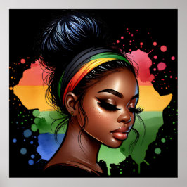 Póster Melanin Hombres Mujeres Mujeres Niños