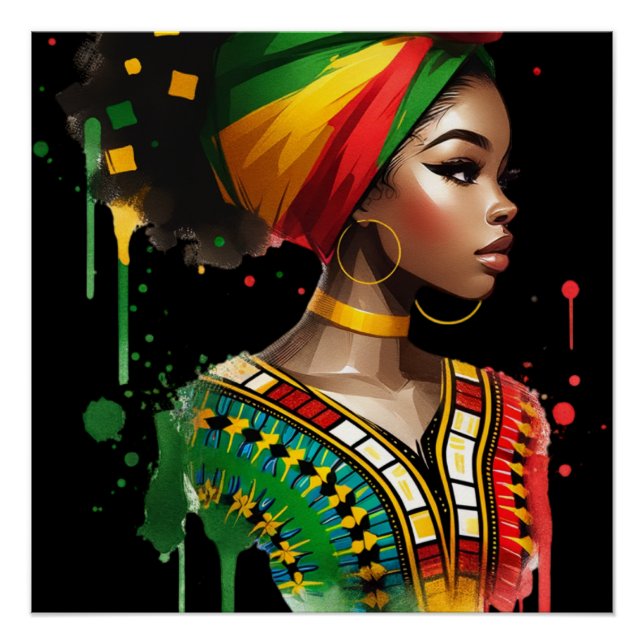 Póster Melanin Hombres Mujeres Mujeres Niños (Anverso)