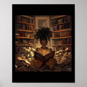 Póster Melanin: Las mujeres africanas educadas leyendo li