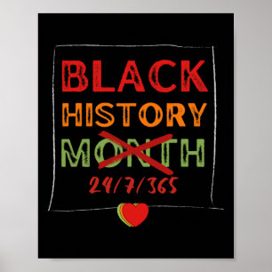 Póster Melanin Mes de la Historia Negra 24 365 Orgullo Po