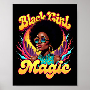 Póster Melanin Mes de la Historia Negra Mujer Chica Negra