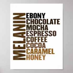 Póster Melanin Mes de la Historia Negra Orgullosa Co Afri