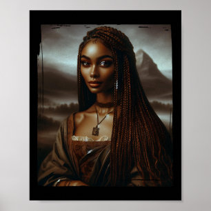 Póster Melanin Mes de la Historia Negra Reina Afro Mona L