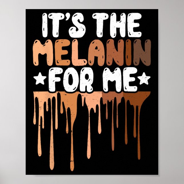 Póster Melanin Para Mí Melanated Black History Junetee (Frente)