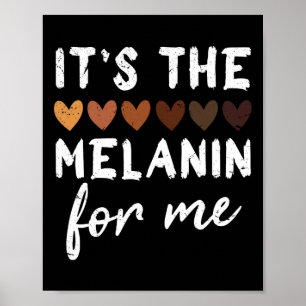 Póster Melanin para mí Melanated Black History Mono 1