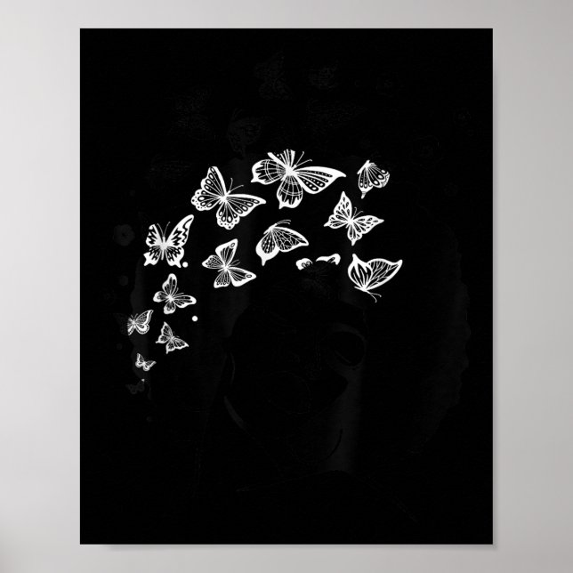 Póster Melanin Queen African American Strong Black Natura (Frente)