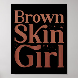Póster Melanin Reina de la historia negra Chica de la pie