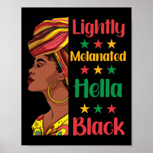 Póster Melanina Hella Black History Melanin Afri