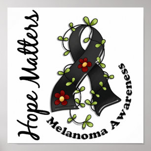 Póster Melanoma de las materias de la esperanza de la