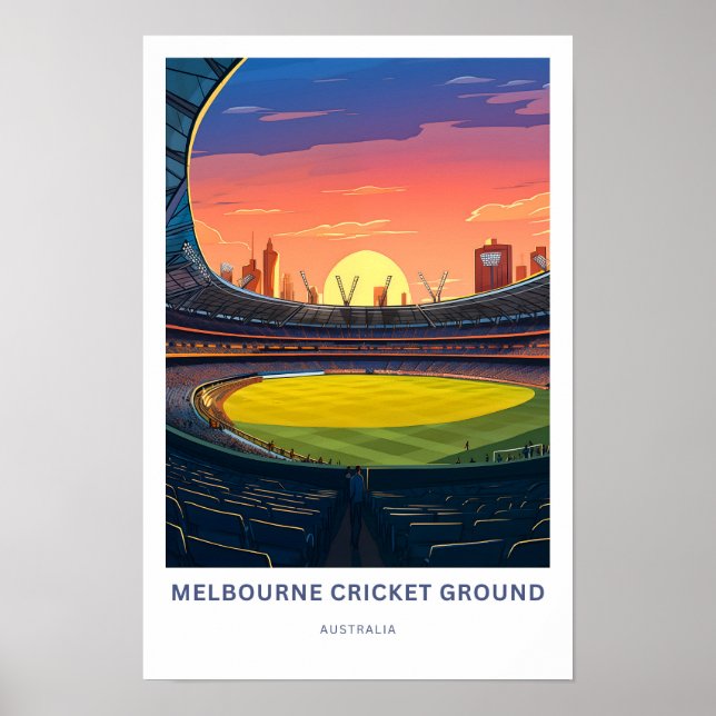 Póster Melbourne Cricket Ground Australia Travel Print (Frente)