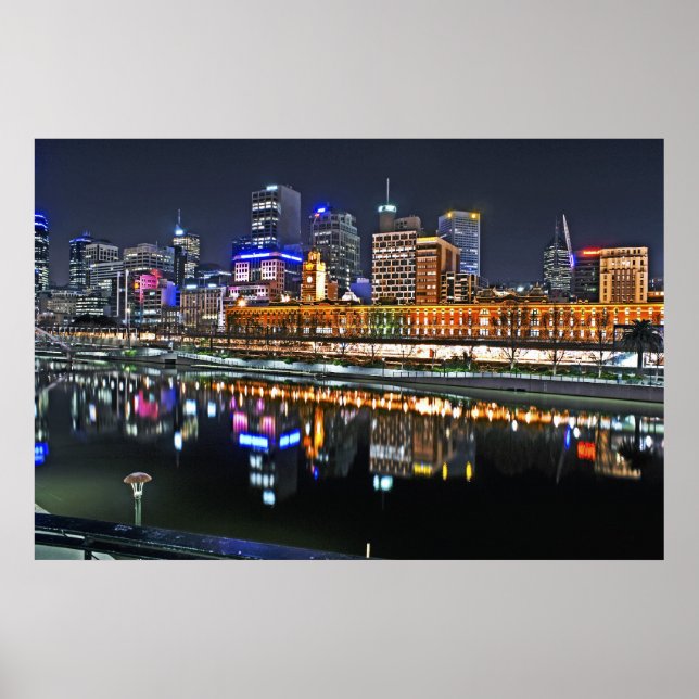 Póster Melbourne en HDR (Frente)