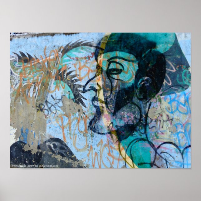 Póster Melbourne - Graffiti del parque local (Frente)