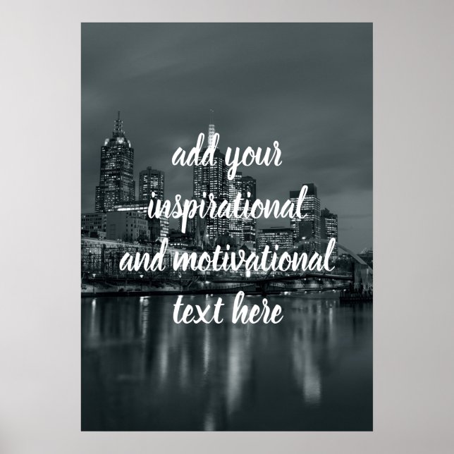 Póster Melbourne por la noche (Frente)