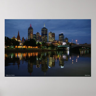 Póster Melbourne Skyline