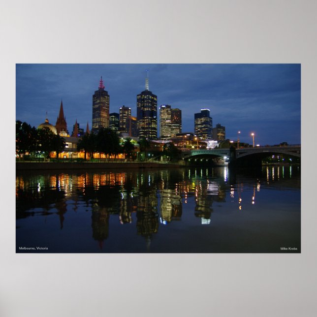 Póster Melbourne Skyline (Frente)
