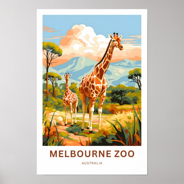Póster Melbourne Zoo Australia Travel Print (Frente)