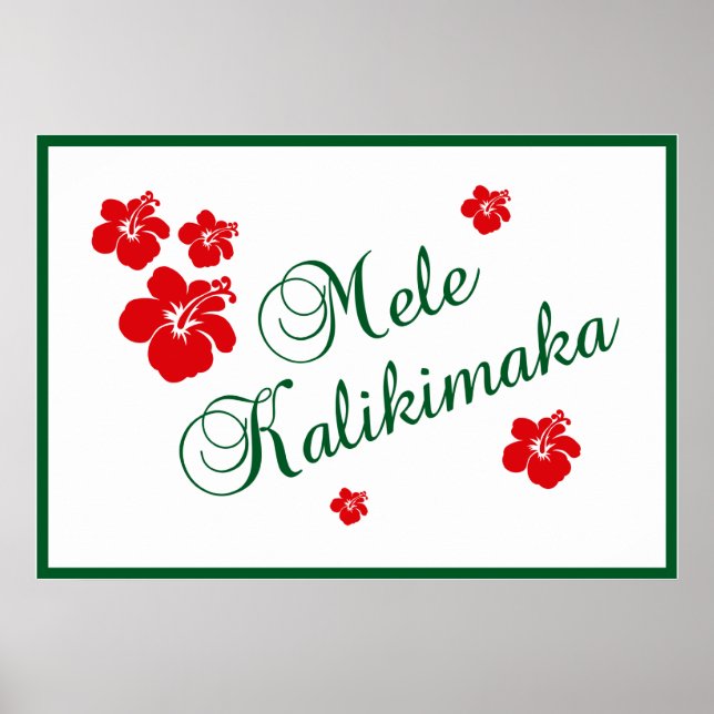 Póster Mele Kalikimaka (Frente)