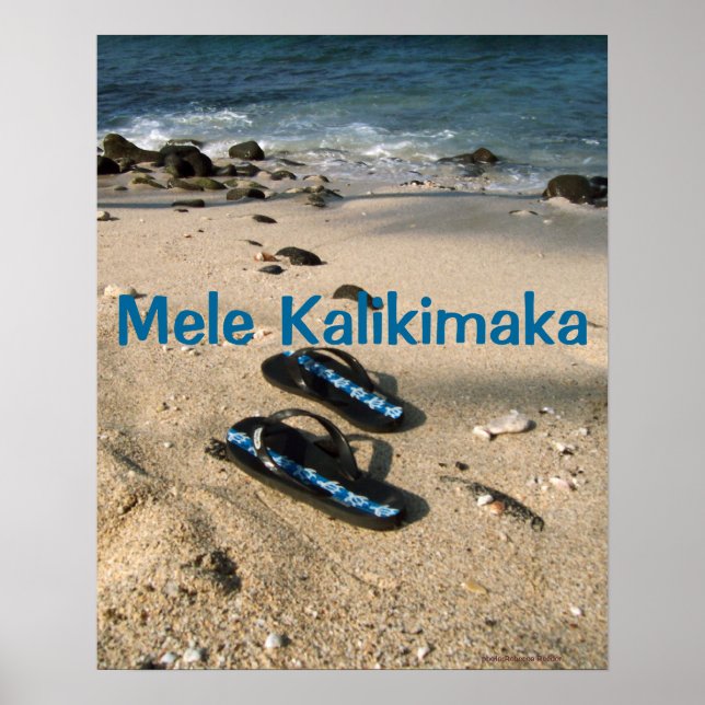 Póster Mele Kalikimaka Flip Flops (Frente)