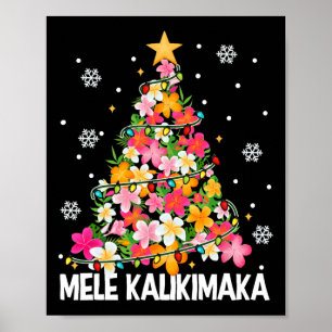 Póster Mele Kalikimaka Hawaii Navidades hawaianos Navidad