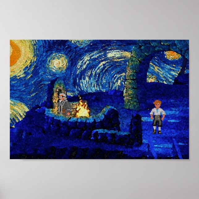 Póster Melee Starry Night TShirts Gadgets Face Máscara (Frente)