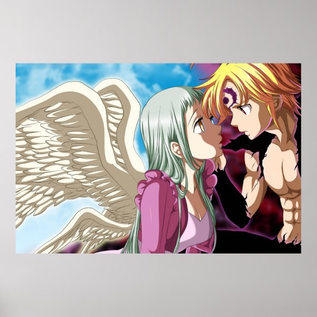 Póster Meliodas y Elizabeth (Frente)