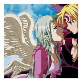 Póster Meliodas y Elizabeth
