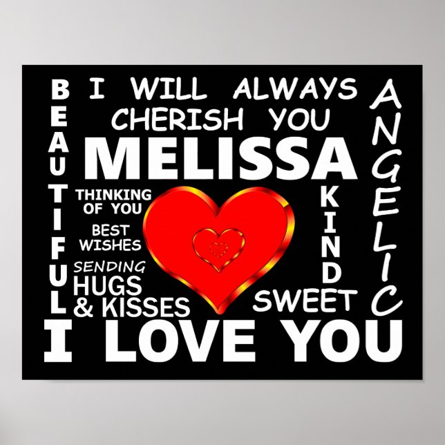 Póster Melissa Te Amo (Frente)