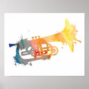 Póster Mellophone abstracto