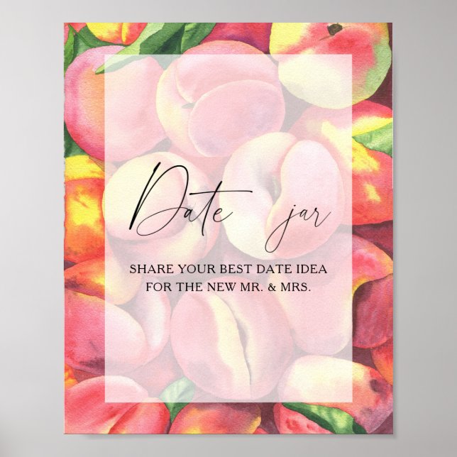 Póster Melocotones - ideas de la noche de citas. Juego de (Frente)