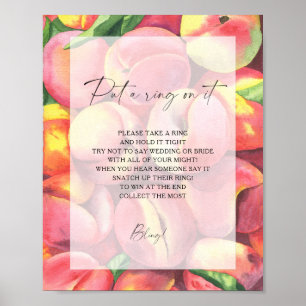 Póster Melocotones - la primavera le puso un anillo al ju