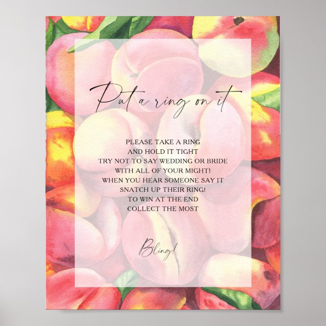 Póster Melocotones - la primavera le puso un anillo al ju (Frente)